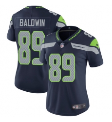 Women's Nike Seattle Seahawks #89 Doug Baldwin Elite Steel Blue Team Color NFL Jersey