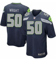 Men's Nike Seattle Seahawks #50 K.J. Wright Game Steel Blue Team Color NFL Jersey