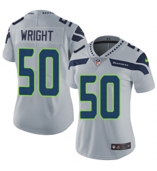 Women's Nike Seattle Seahawks #50 K.J. Wright Elite Grey Alternate NFL Jersey