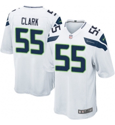 Men's Nike Seattle Seahawks #55 Frank Clark Game White NFL Jersey
