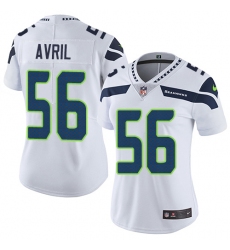Women's Nike Seattle Seahawks #56 Cliff Avril Elite White NFL Jersey