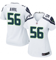 Women's Nike Seattle Seahawks #56 Cliff Avril Game White NFL Jersey