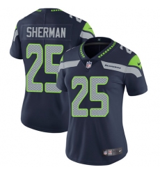 Women's Nike Seattle Seahawks #25 Richard Sherman Elite Steel Blue Team Color NFL Jersey