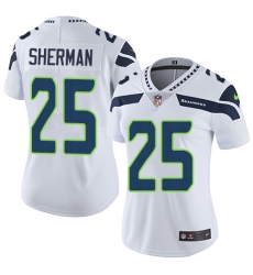 Women's Nike Seattle Seahawks #25 Richard Sherman Elite White NFL Jersey
