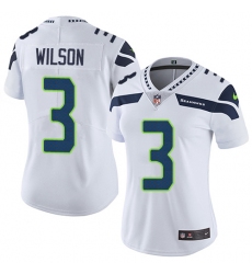 Women's Nike Seattle Seahawks #3 Russell Wilson Elite White NFL Jersey