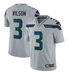 Youth Nike Seattle Seahawks #3 Russell Wilson Elite Grey Alternate NFL Jersey