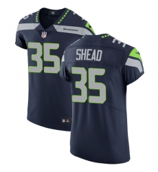 Men's Nike Seattle Seahawks #35 DeShawn Shead Steel Blue Team Color Vapor Untouchable Elite Player NFL Jersey