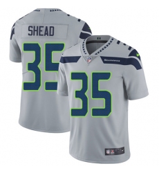 Youth Nike Seattle Seahawks #35 DeShawn Shead Grey Alternate Vapor Untouchable Limited Player NFL Jersey