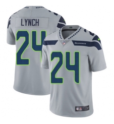 Youth Nike Seattle Seahawks #24 Marshawn Lynch Grey Alternate Vapor Untouchable Limited Player NFL Jersey