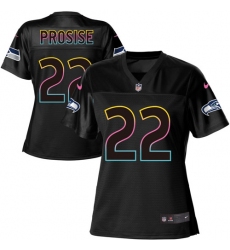 Women's Nike Seattle Seahawks #22 C. J. Prosise Game Black Team Color NFL Jersey