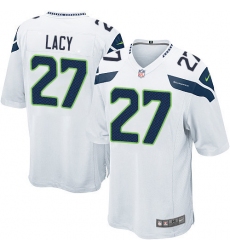 Men's Nike Seattle Seahawks #27 Eddie Lacy Game White NFL Jersey