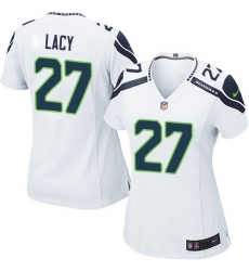 Women's Nike Seattle Seahawks #27 Eddie Lacy Game White NFL Jersey