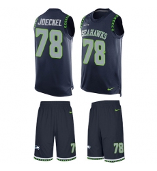 Men's Nike Seattle Seahawks #78 Luke Joeckel Limited Steel Blue Tank Top Suit NFL Jersey