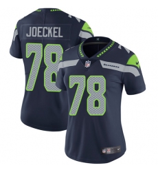 Women's Nike Seattle Seahawks #78 Luke Joeckel Elite Steel Blue Team Color NFL Jersey