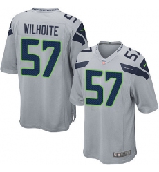 Men's Nike Seattle Seahawks #57 Michael Wilhoite Game Grey Alternate NFL Jersey