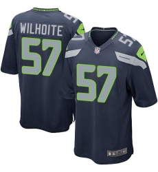 Men's Nike Seattle Seahawks #57 Michael Wilhoite Game Steel Blue Team Color NFL Jersey