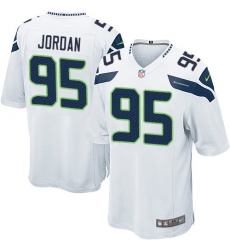 Men's Nike Seattle Seahawks #95 Dion Jordan Game White NFL Jersey