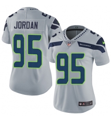 Women's Nike Seattle Seahawks #95 Dion Jordan Elite Grey Alternate NFL Jersey