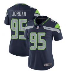 Women's Nike Seattle Seahawks #95 Dion Jordan Elite Steel Blue Team Color NFL Jersey