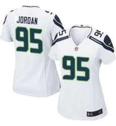 Women's Nike Seattle Seahawks #95 Dion Jordan Game White NFL Jersey