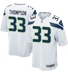 Men's Nike Seattle Seahawks #33 Tedric Thompson Game White NFL Jersey