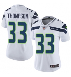Women's Nike Seattle Seahawks #33 Tedric Thompson Elite White NFL Jersey