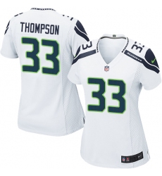 Women's Nike Seattle Seahawks #33 Tedric Thompson Game White NFL Jersey