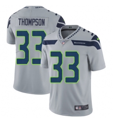 Youth Nike Seattle Seahawks #33 Tedric Thompson Elite Grey Alternate NFL Jersey