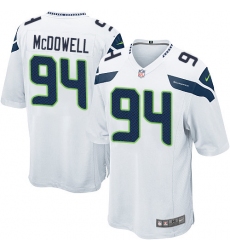 Men's Nike Seattle Seahawks #94 Malik McDowell Game White NFL Jersey