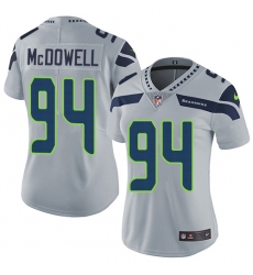 Women's Nike Seattle Seahawks #94 Malik McDowell Elite Grey Alternate NFL Jersey