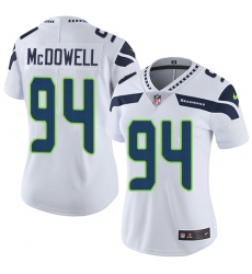 Women's Nike Seattle Seahawks #94 Malik McDowell Elite White NFL Jersey