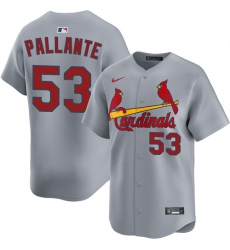 Men's St. Louis Cardinals #53 Andre Pallante Gray 2024 Away Limited Stitched Baseball Jersey