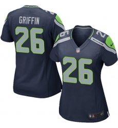 Women's Nike Seattle Seahawks #26 Shaquill Griffin Game Steel Blue Team Color NFL Jersey