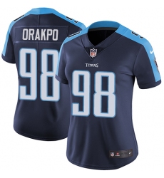 Women's Nike Tennessee Titans #98 Brian Orakpo Elite Navy Blue Alternate NFL Jersey