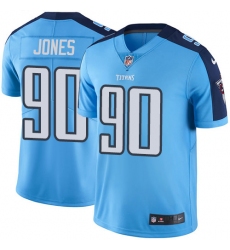 Men's Nike Tennessee Titans #90 DaQuan Jones Light Blue Team Color Vapor Untouchable Limited Player NFL Jersey