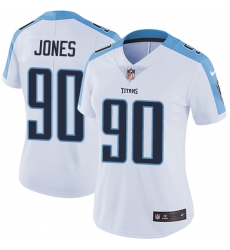 Women's Nike Tennessee Titans #90 DaQuan Jones Elite White NFL Jersey