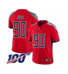 Youth Tennessee Titans #90 DaQuan Jones Limited Red Inverted Legend 100th Season Football Jersey