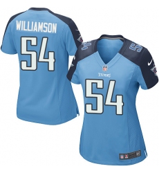 Women's Nike Tennessee Titans #54 Avery Williamson Game Light Blue Team Color NFL Jersey