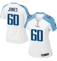 Women's Nike Tennessee Titans #60 Ben Jones Game White NFL Jersey