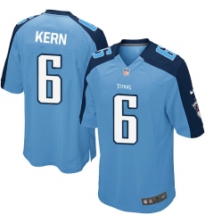 Men's Nike Tennessee Titans #6 Brett Kern Game Light Blue Team Color NFL Jersey
