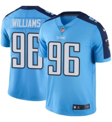 Youth Nike Tennessee Titans #96 Sylvester Williams Elite Light Blue Team Color NFL Jersey