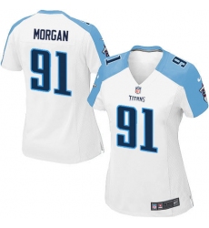 Women's Nike Tennessee Titans #91 Derrick Morgan Game White NFL Jersey