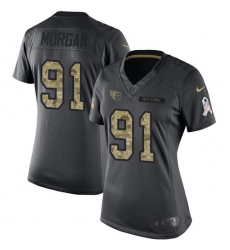 Women's Nike Tennessee Titans #91 Derrick Morgan Limited Black 2016 Salute to Service NFL Jersey