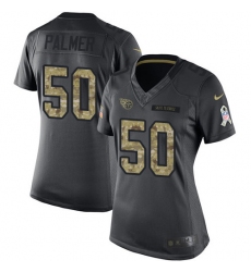 Women's Nike Tennessee Titans #50 Nate Palmer Limited Black 2016 Salute to Service NFL Jersey