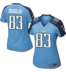 Women's Nike Tennessee Titans #83 Harry Douglas Game Light Blue Team Color NFL Jersey