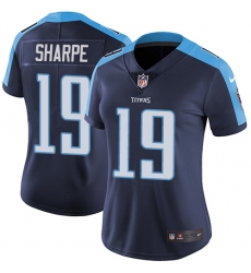Women's Nike Tennessee Titans #19 Tajae Sharpe Elite Navy Blue Alternate NFL Jersey