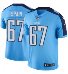 Youth Nike Tennessee Titans #67 Quinton Spain Elite Light Blue Team Color NFL Jersey