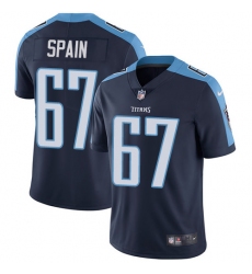 Youth Nike Tennessee Titans #67 Quinton Spain Navy Blue Alternate Vapor Untouchable Limited Player NFL Jersey