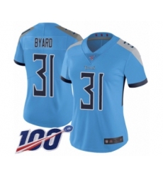 Women's Tennessee Titans #31 Kevin Byard Light Blue Alternate Vapor Untouchable Limited Player 100th Season Football Jersey