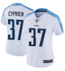 Women's Nike Tennessee Titans #37 Johnathan Cyprien Elite White NFL Jersey